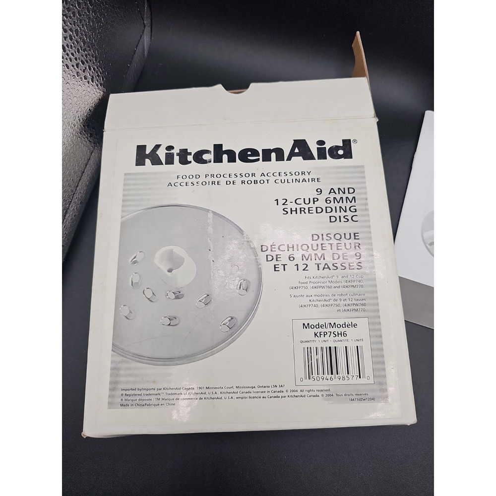 Kitchen Aid KFPSH6 Food Processor Shredding Disc 6mm Thick KFP500 KFP600